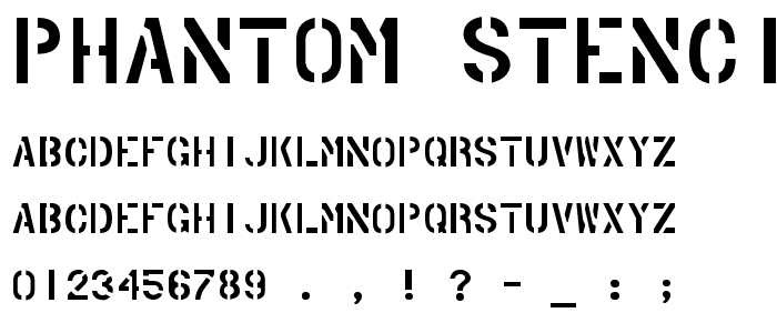 PHANTOM STENCIL font
